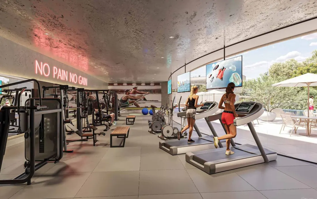 Academia do Niemeyer 360° Residences operada pela Companhia Athletica